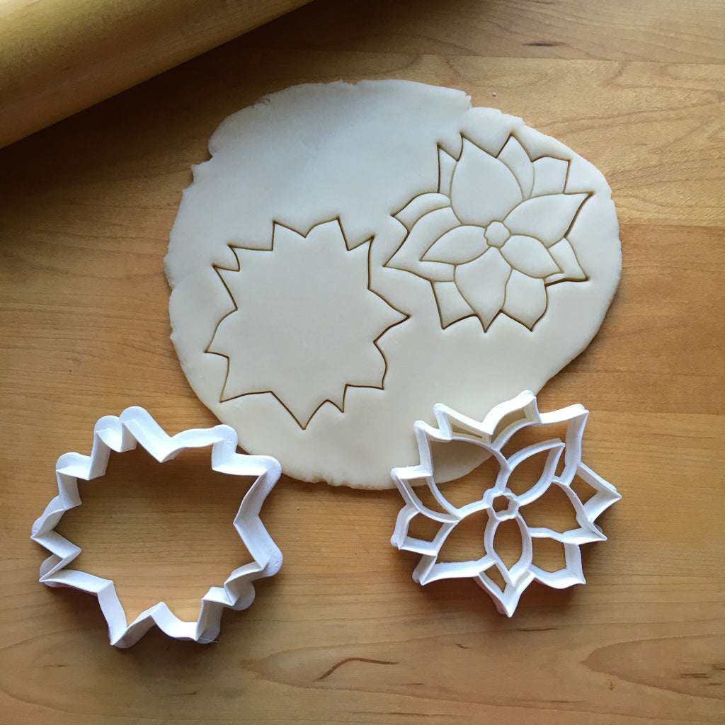 Set of 2 Christmas Poinsettia Cookie Cutters/Dishwasher Safe