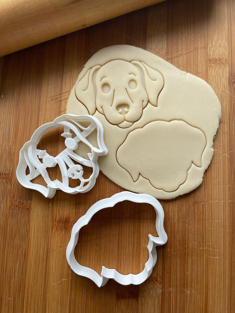 Set of 2 Dog Face/Puppy Face Cookie Cutters/Dishwasher Safe