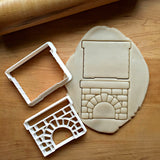 Set of 2 Fireplace Cookie Cutters/Dishwasher Safe