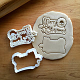 Set of 2 Merry Christmas Plaque Cookie Cutters/Dishwasher Safe