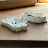 Set of 2 Merry Christmas Plaque Cookie Cutters/Dishwasher Safe