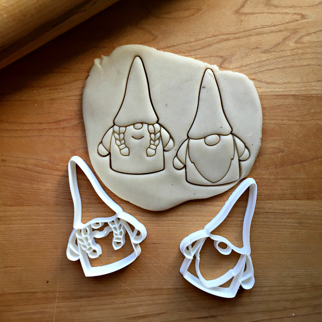 Set of 2 Boy and Girl Gnome Cookie Cutters/Dishwasher Safe