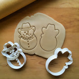 Set of 2 Cowboy Snowman Cookie Cutters/Dishwasher Safe