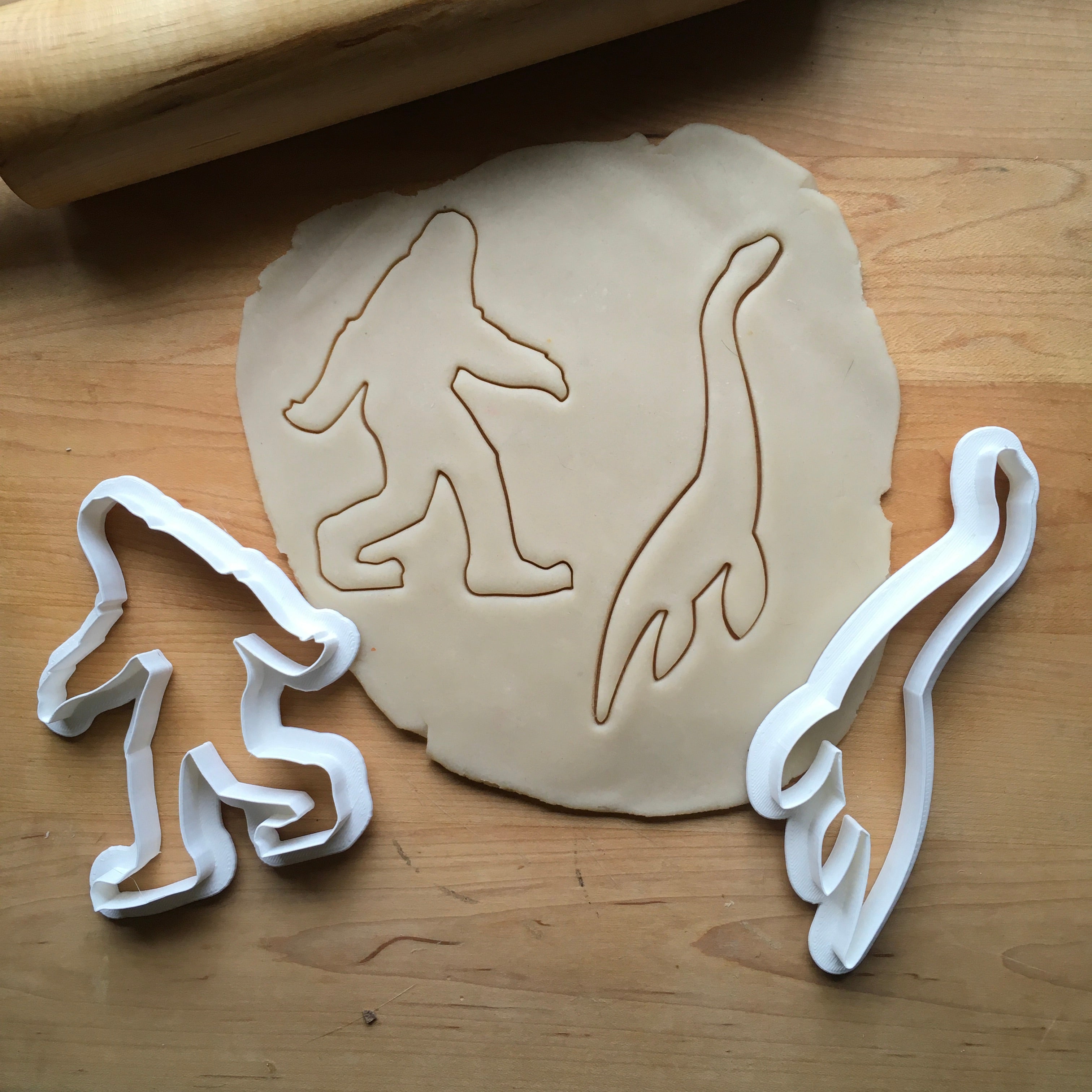 Set of 2 Bigfoot and Nessie Cookie Cutters/Dishwasher Safe