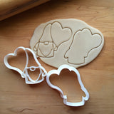 Set of 2 Valentine Gnome Cookie Cutters/Dishwasher Safe