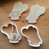 Set of 2 Valentine Girl Gnome Cookie Cutters/Dishwasher Safe