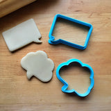 Set of 2 Speech Bubble Cookie Cutters/Dishwasher Safe