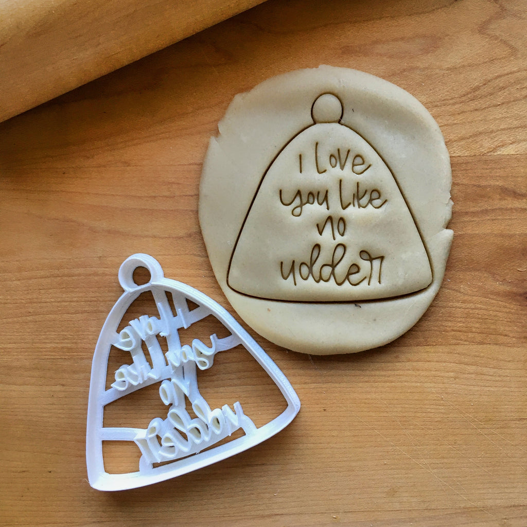 I Love You Like No Udder Cow Bell Cookie Cutter/Dishwasher Safe