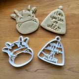 Set of 2 Cow and Bell/I Love You Like No Udder Cookie Cutters/Dishwasher Safe