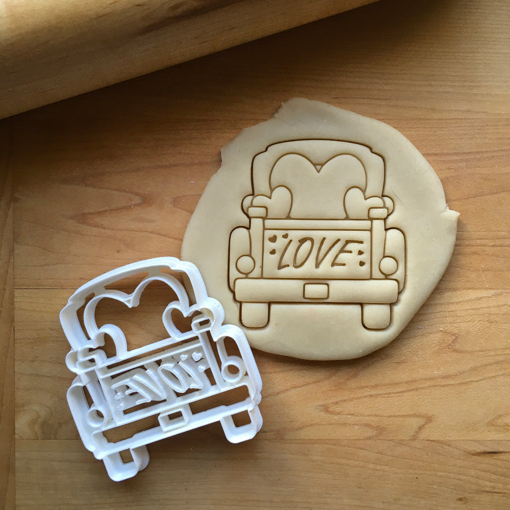 Pickup Truck with Love Tailgate Cookie Cutter/Dishwasher Safe