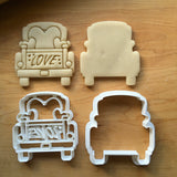 Set of 2 Pickup Truck with Love Tailgate Cookie Cutters/Dishwasher Safe