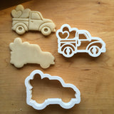Set of 2 Pickup Truck with Hearts Cookie Cutters/Dishwasher Safe