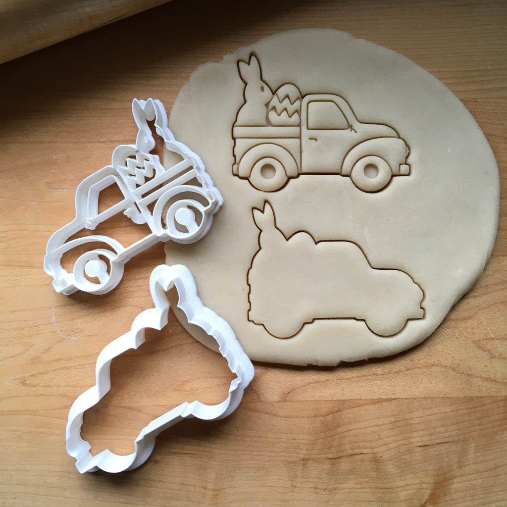 Set of 2 Easter Pickup Truck Cookie Cutters/Dishwasher Safe