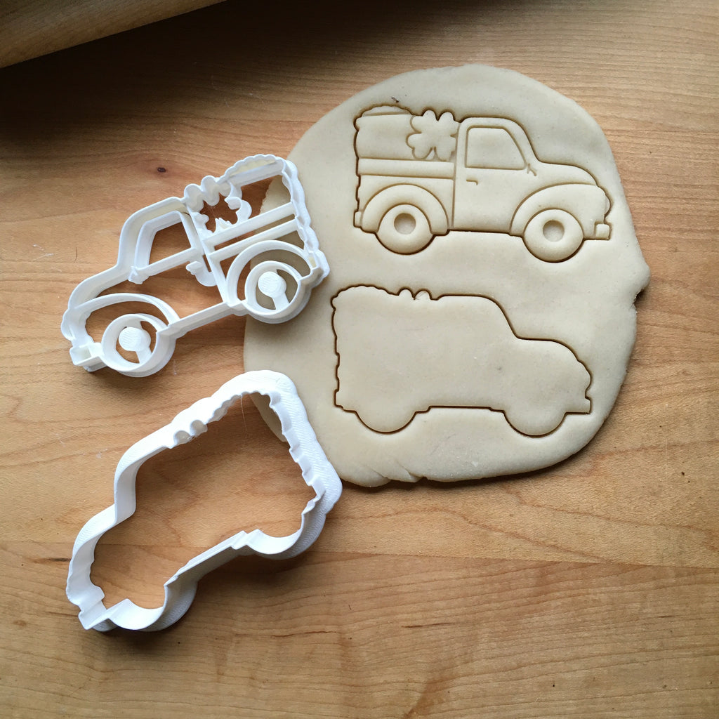 Set of 2 St. Patrick's Day Pickup Truck Cookie Cutters/Dishwasher Safe