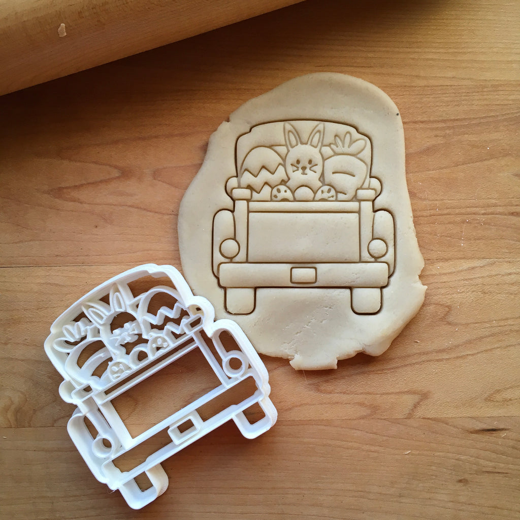 Easter Bunny Pickup Truck Tailgate Cookie Cutter/Dishwasher Safe