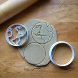 Set of 2 Earth/World Cookie Cutters/Dishwasher Safe