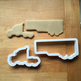 Set of 2 Semi Truck and Trailer Cookie Cutters/Dishwasher Safe