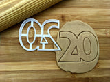 Number 20 Cookie Cutter/Dishwasher Safe *New Sizes*