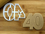 Number 40 Cookie Cutter/Dishwasher Safe *New Sizes*