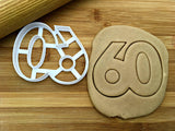 Number 60 Cookie Cutter/Dishwasher Safe *New Sizes*