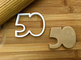 Number 50 Cookie Cutter/Dishwasher Safe *New Sizes*