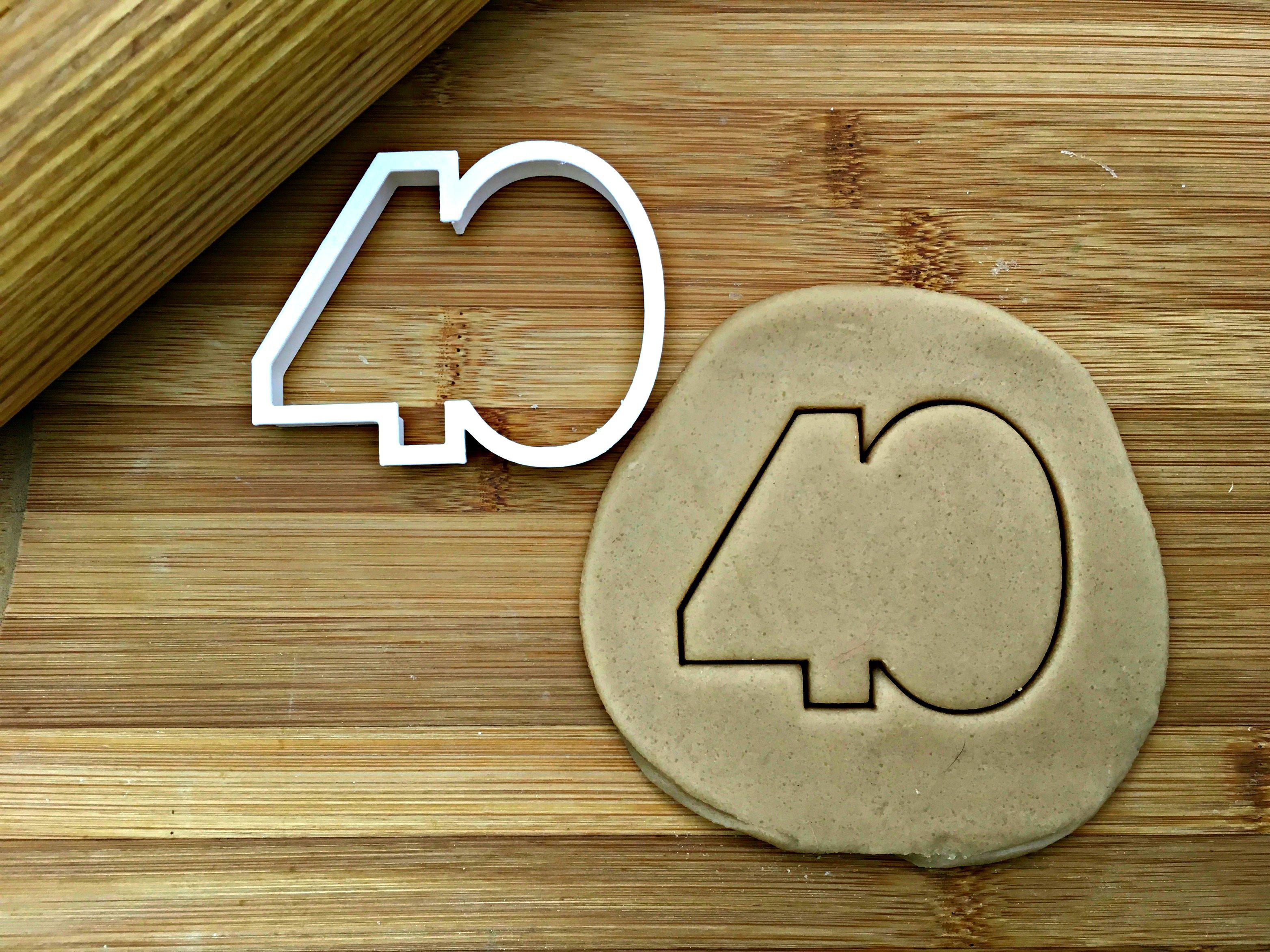 Number 40 Cookie Cutter/Dishwasher Safe *New Sizes*