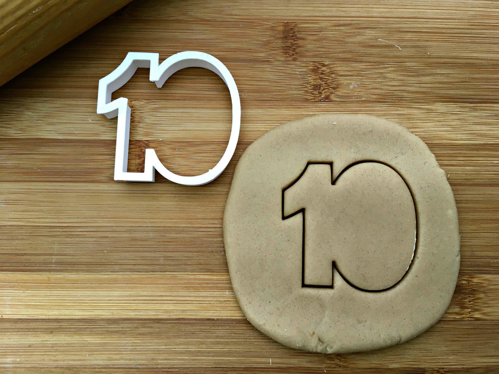 Number 10 Cookie Cutter/Dishwasher Safe *New Sizes*