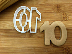 3" Number 10 Cookie Cutter/Dishwasher Safe/Clearance