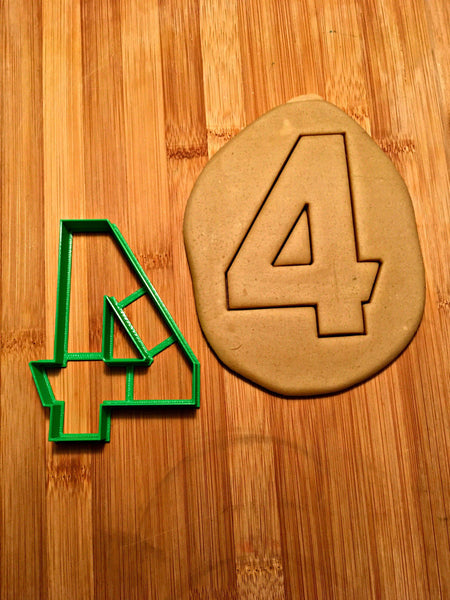 Number 4 Cookie Cutter/Dishwasher Safe | Sweet Prints Inc.