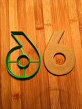Number 6 Cookie Cutter/Creates a Cut-Out of the Center/Dishwasher Safe
