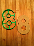Number 8 Cookie Cutter/Creates a Cut-Out of the Centers/Dishwasher Safe