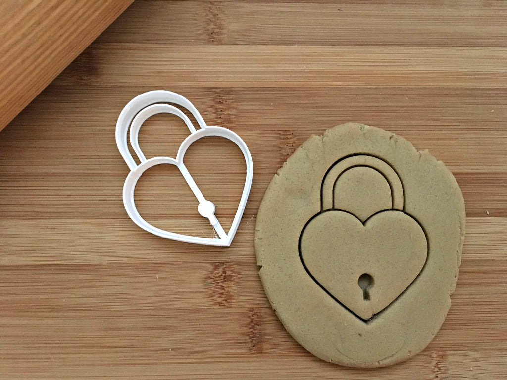 Heart Lock Cookie Cutter/Dishwasher Safe