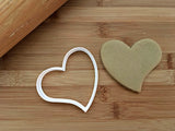 Canted Heart Cookie Cutter/Dishwasher Safe