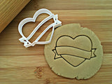 Heart with Banner Cookie Cutter/Dishwasher Safe