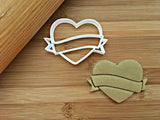 Heart with Banner Cookie Cutter/Dishwasher Safe