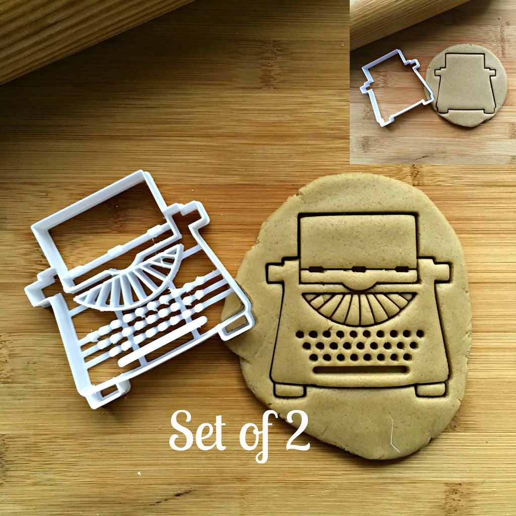 Set of 2 Typewriter Cookie Cutters/Dishwasher Safe