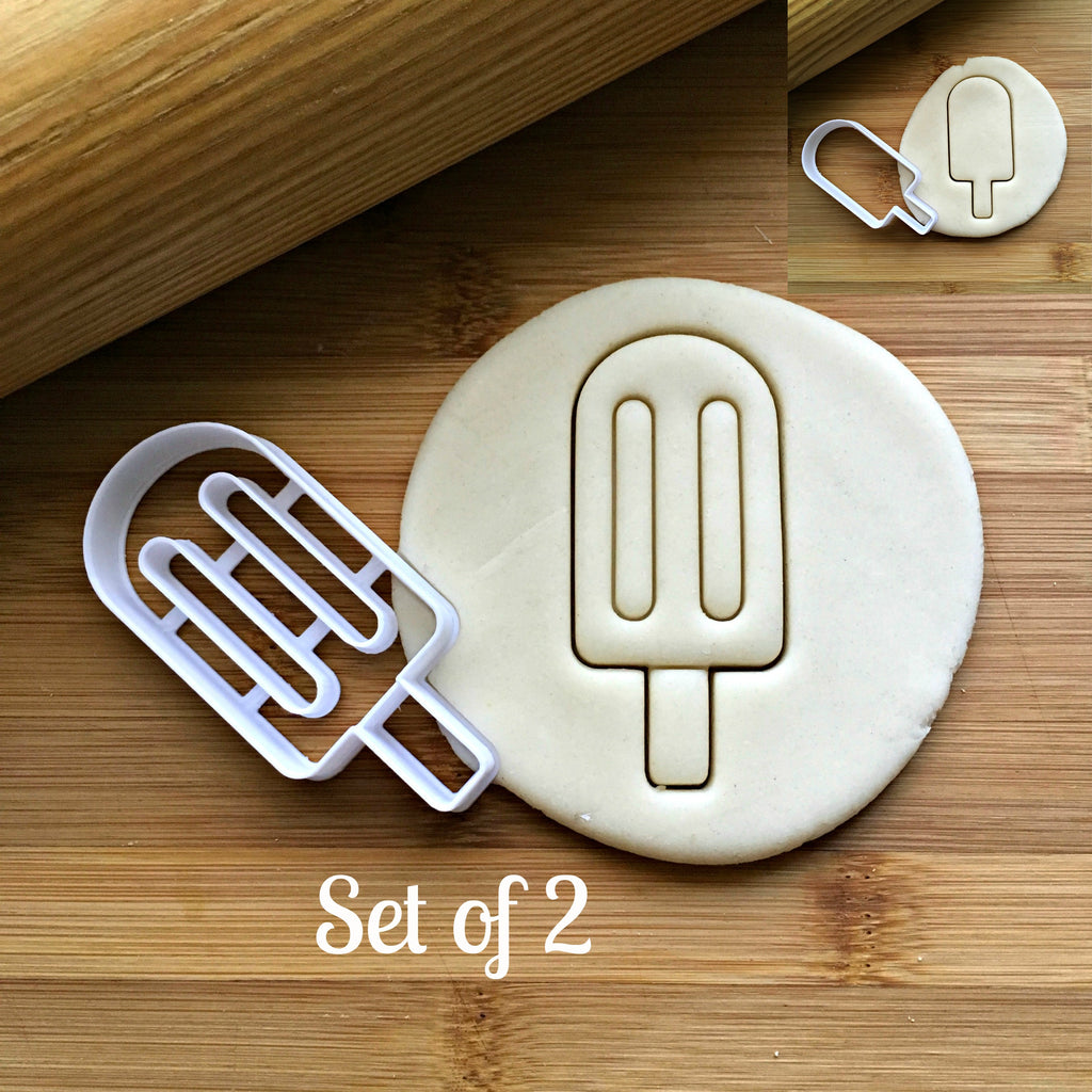 Set of 2 Popsicle Cookie Cutters/Dishwasher Safe