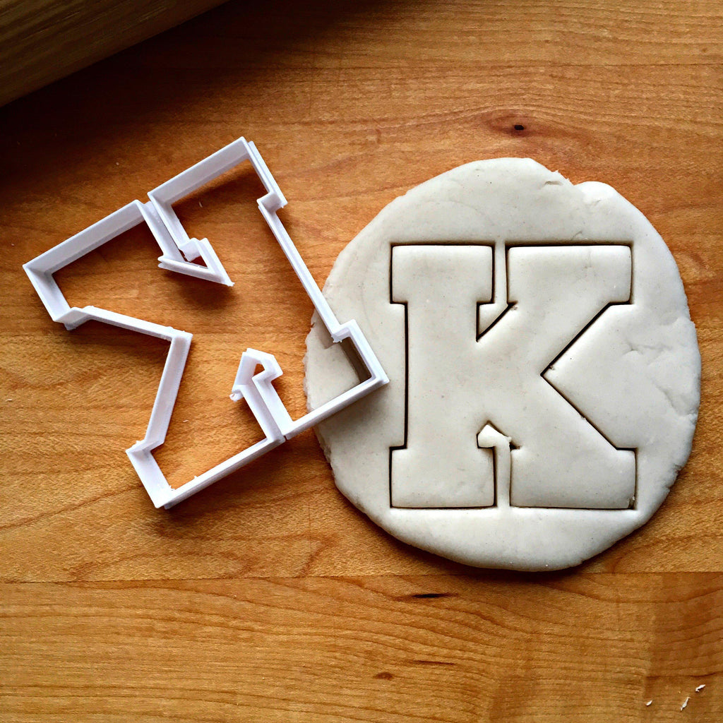 Varsity Letter K Cookie Cutter/Dishwasher Safe