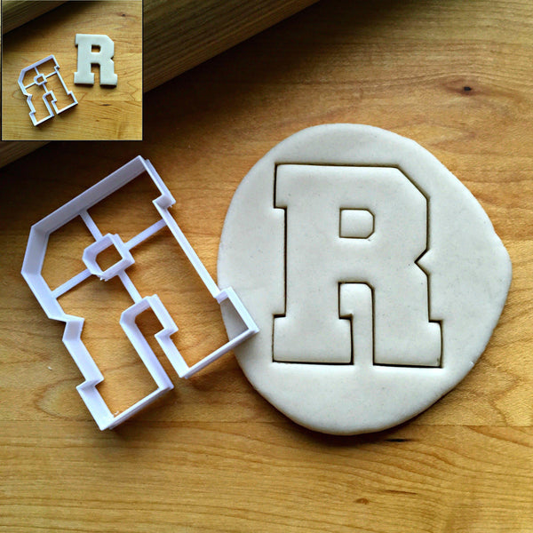 Varsity Letter R Cookie Cutter/Dishwasher Safe | Sweet Prints Inc.