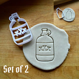 Set of 2 Bottle of Rum Cookie Cutters/Dishwasher Safe