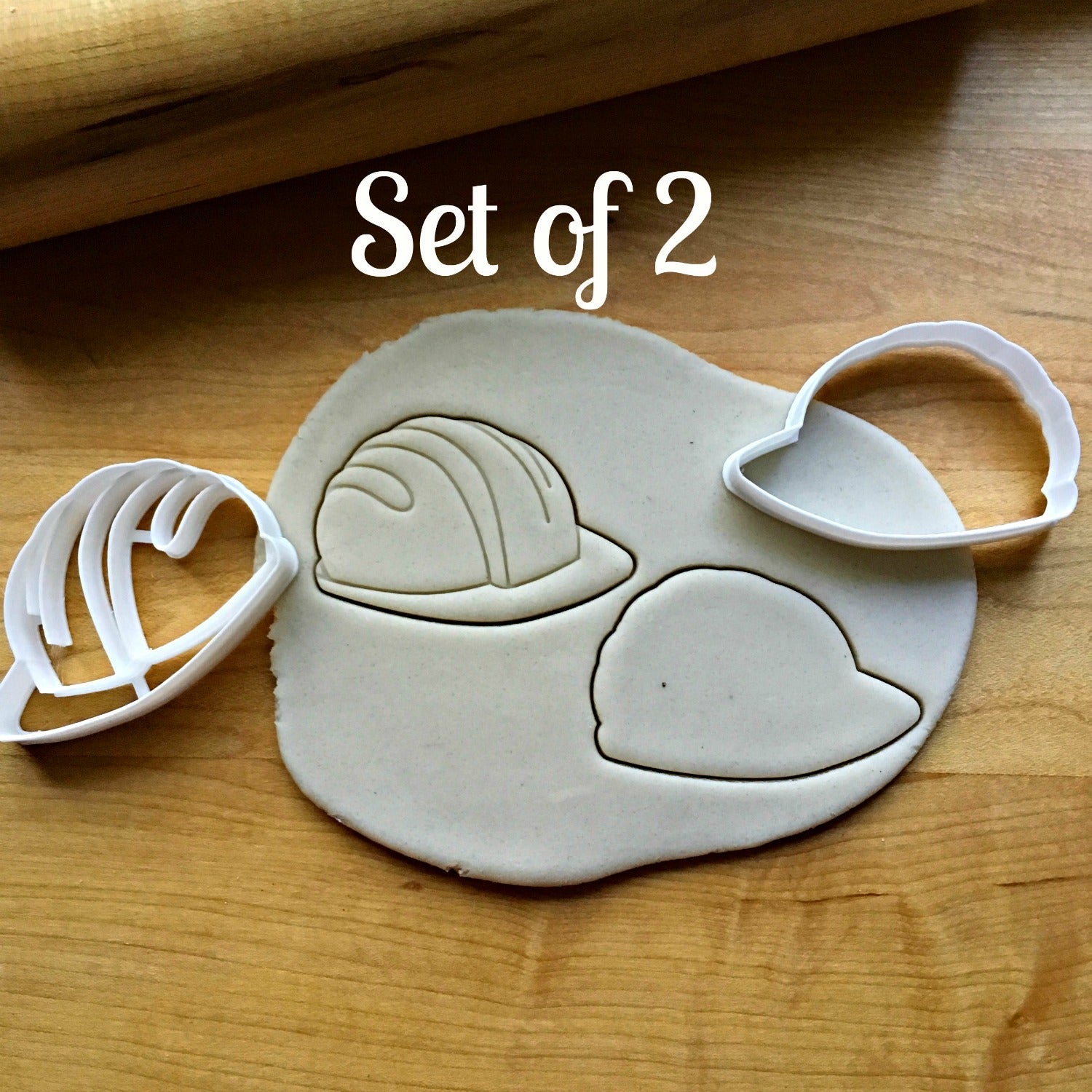 Set of 2 Construction Worker Hat Cookie Cutters/Dishwasher Safe
