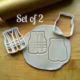 Set of 2 Safety Vest Cookie Cutters/Dishwasher Safe