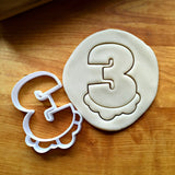 Bubble Number 3 Cookie Cutter/Dishwasher Safe