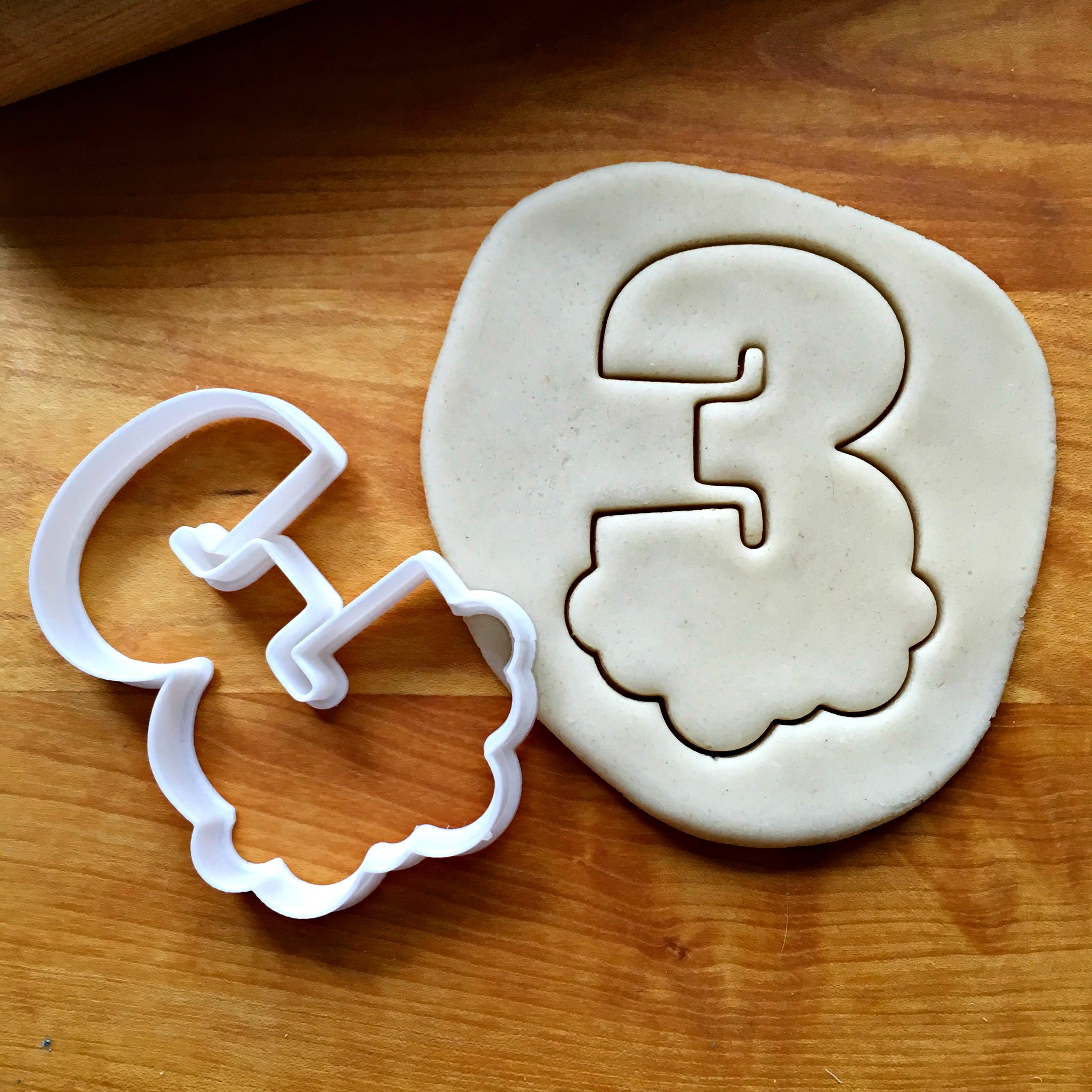 Bubble Number 3 Cookie Cutter/Dishwasher Safe