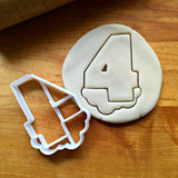 Bubble Number 4 Cookie Cutter/Dishwasher Safe