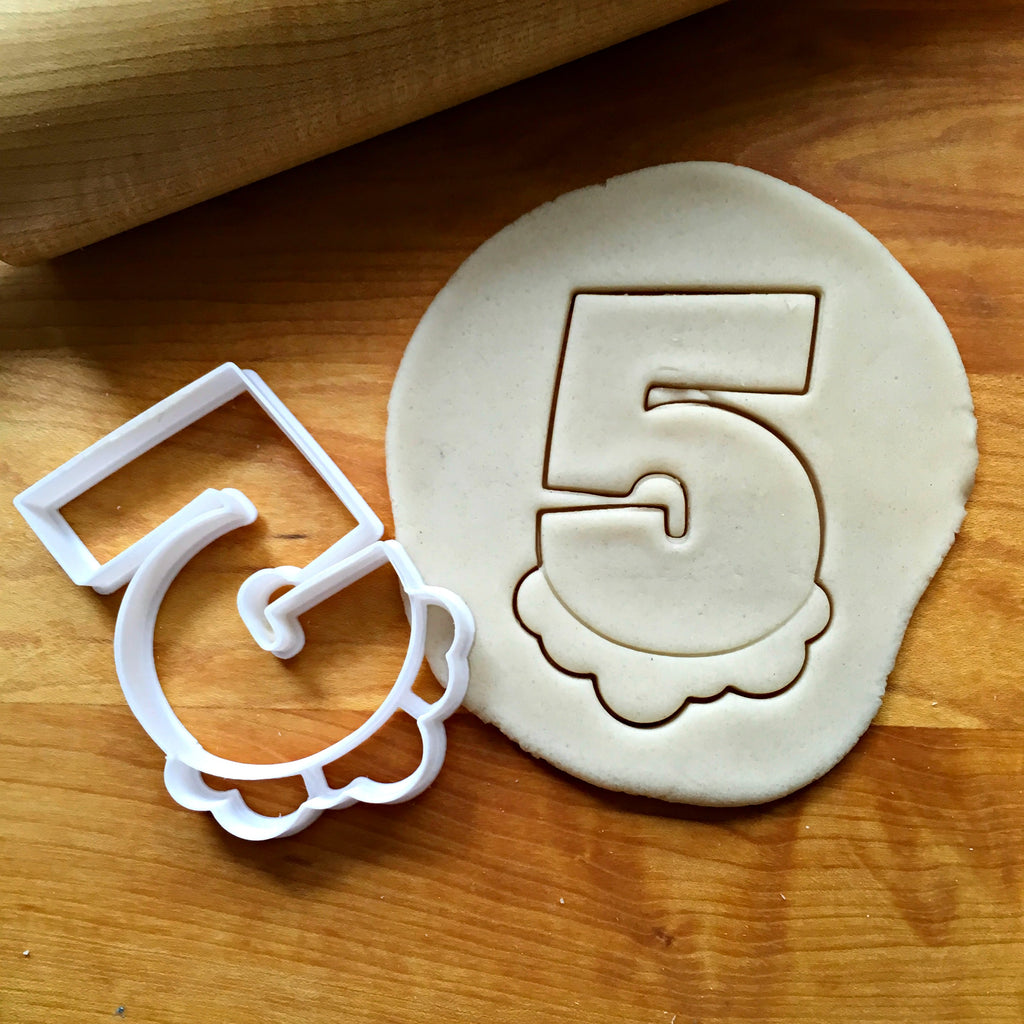 Bubble Number 5 Cookie Cutter/Dishwasher Safe