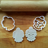 Set of 2 Mrs. Claus Cookie Cutters/Dishwasher Safe
