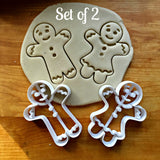 Set of 2 Gingerbread Boy and Girl Cookie Cutters/Dishwasher Safe