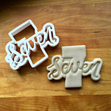 Set of 2 Lettered Number 7 Cookie Cutters/Dishwasher Safe