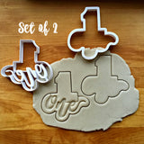 Set of 2 Lettered Number 1 Cookie Cutters/Dishwasher Safe